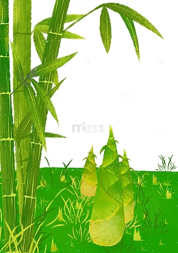 立春春笋插画