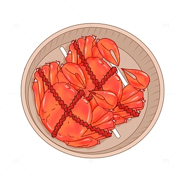 中秋美食清蒸螃蟹