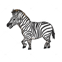 野生动物元素斑马Q版动物可爱萌