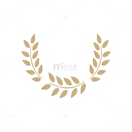 矢量麦穗元素框