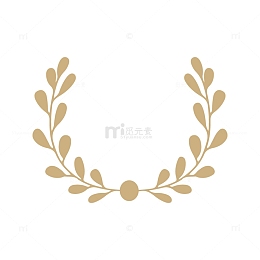 矢量麦穗边框元素