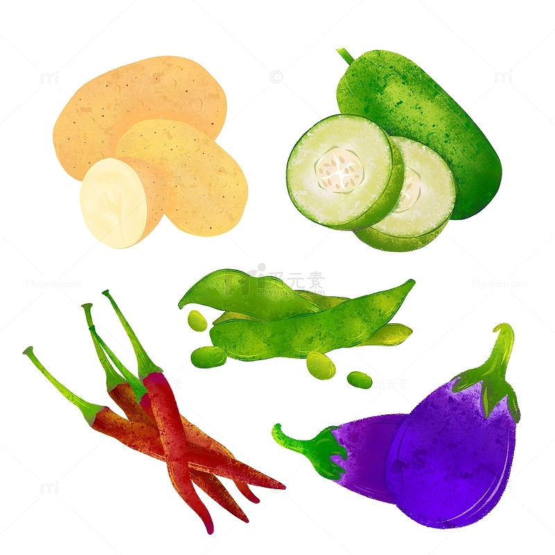 蔬菜合计插画