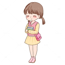 开学季新生报到背书包上学