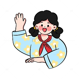 开学季女孩上课举手