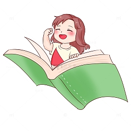 开学季学生坐在飞起来的书上