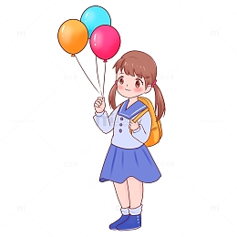 开学季放气球的学生
