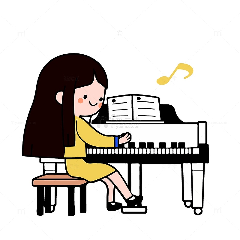 弹钢琴的小孩
