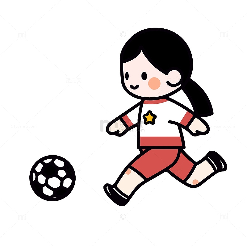 踢足球的女孩