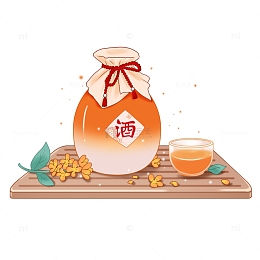 桂花酒桂花酒瓶酒酿中秋节美酒