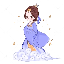 嫦娥翔云桂花漂浮
