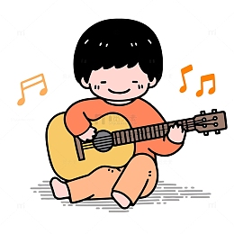 弹吉他的男孩