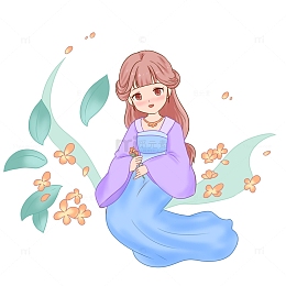 嫦娥仙女桂花漂浮