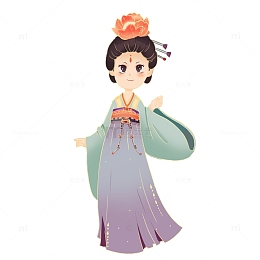 中秋嫦娥人物古风插画