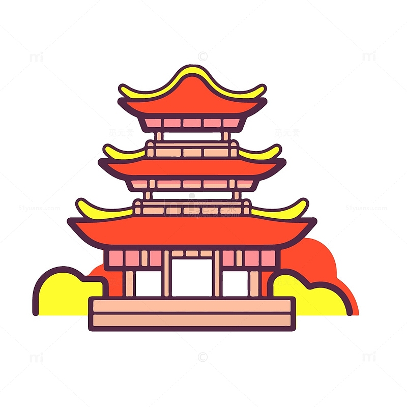 中式宝塔建筑