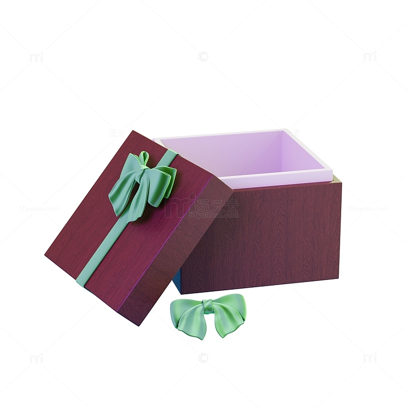 3D立体丝绒蝴蝶结木质包装盒