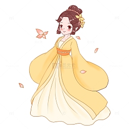 嫦娥仙女散花中秋节古风美女