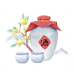 简约古风中秋桂花酒