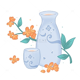 桂花|茶|酒桂花美酒桂花枝