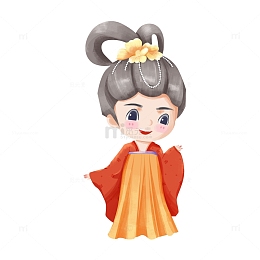 简约新国风古装卡通女孩