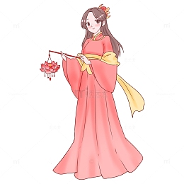 嫦娥仙女提花灯荷花灯中秋节人物