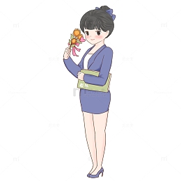 教师节收到鲜花的老师很开心