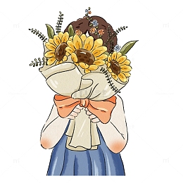 教师节学生献花