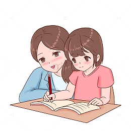教师节老师教学生写字