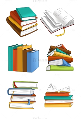 教师节老师学生学习用品各种角度的书籍