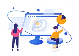 扁平互联网科技创意元素