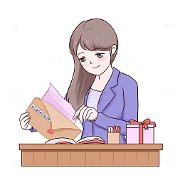 教师节老师收到礼物和感谢信