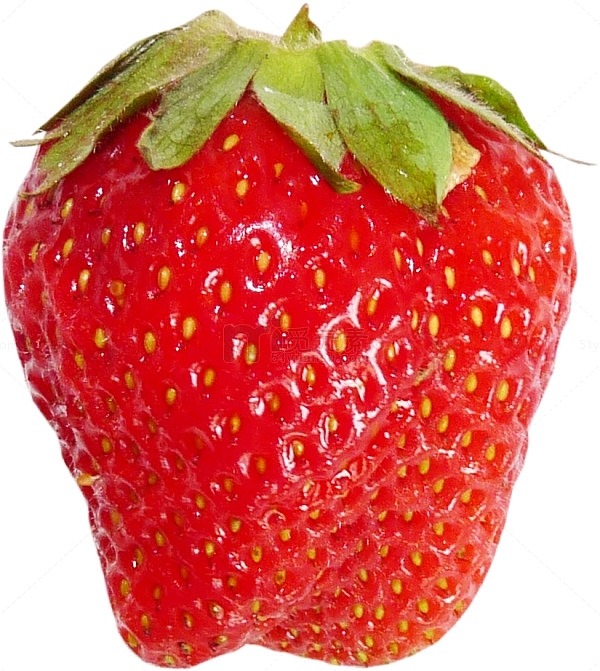 一颗带蒂的草莓