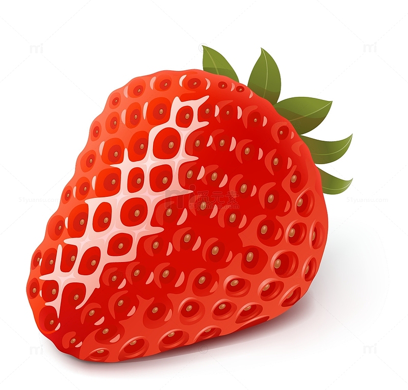 透明背景草莓