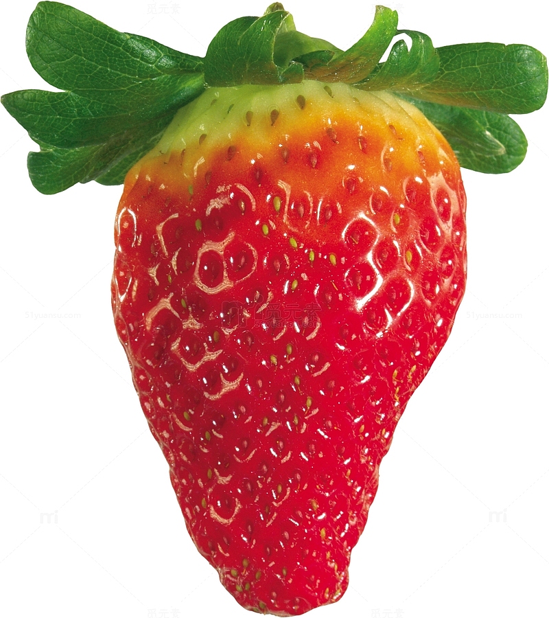 一颗带蒂草莓