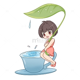 白露收清露小女孩