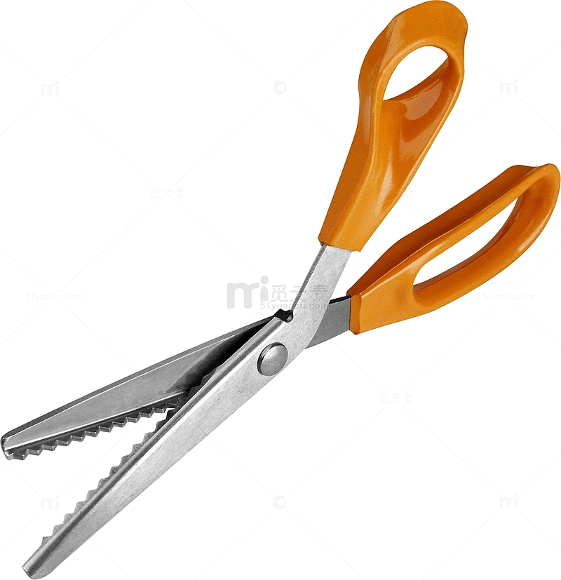 橙色锯齿剪刀