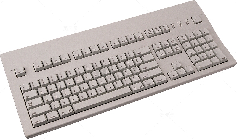 105键白色键盘特写