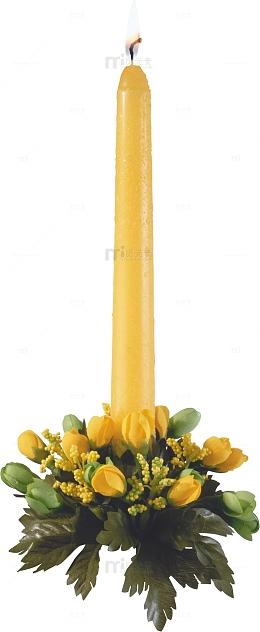 蜡烛和花束