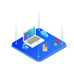 商务科技电脑云数据分析大数据时代