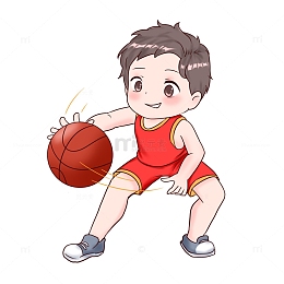 运动员打篮球运动服人物