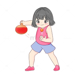 运动员打乒乓球