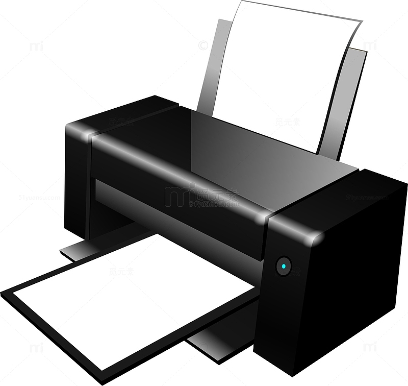 一台黑色的打印机