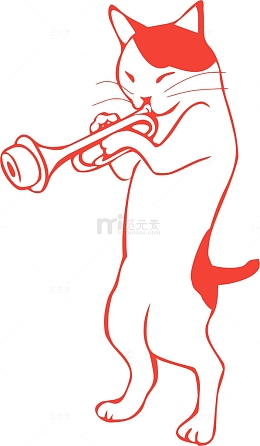 动物 猫 歌曲 喇叭 拟人化 音乐 