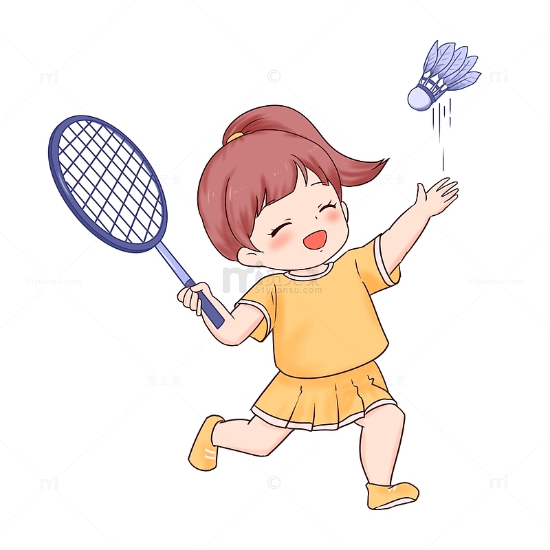 运动员打羽毛球人物