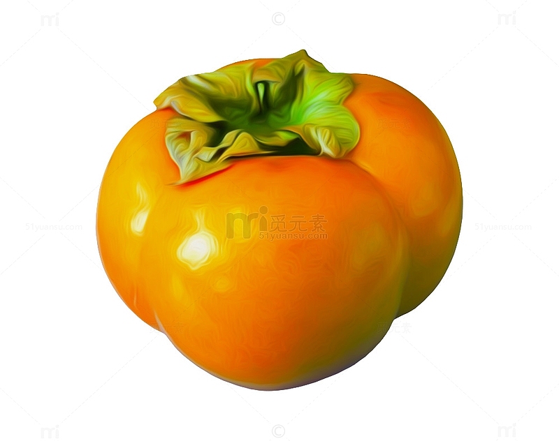 橘黄色的柿子