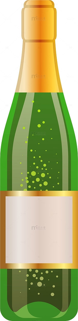 卡通香槟酒