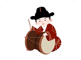 朝鲜族传统服饰演奏乐器