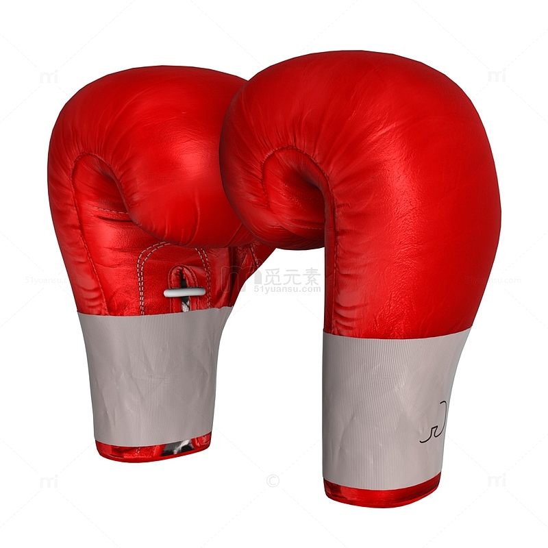一双红色的拳击手套