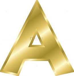 金色字母A