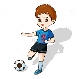 运动员男生踢足球学生运动会开学
