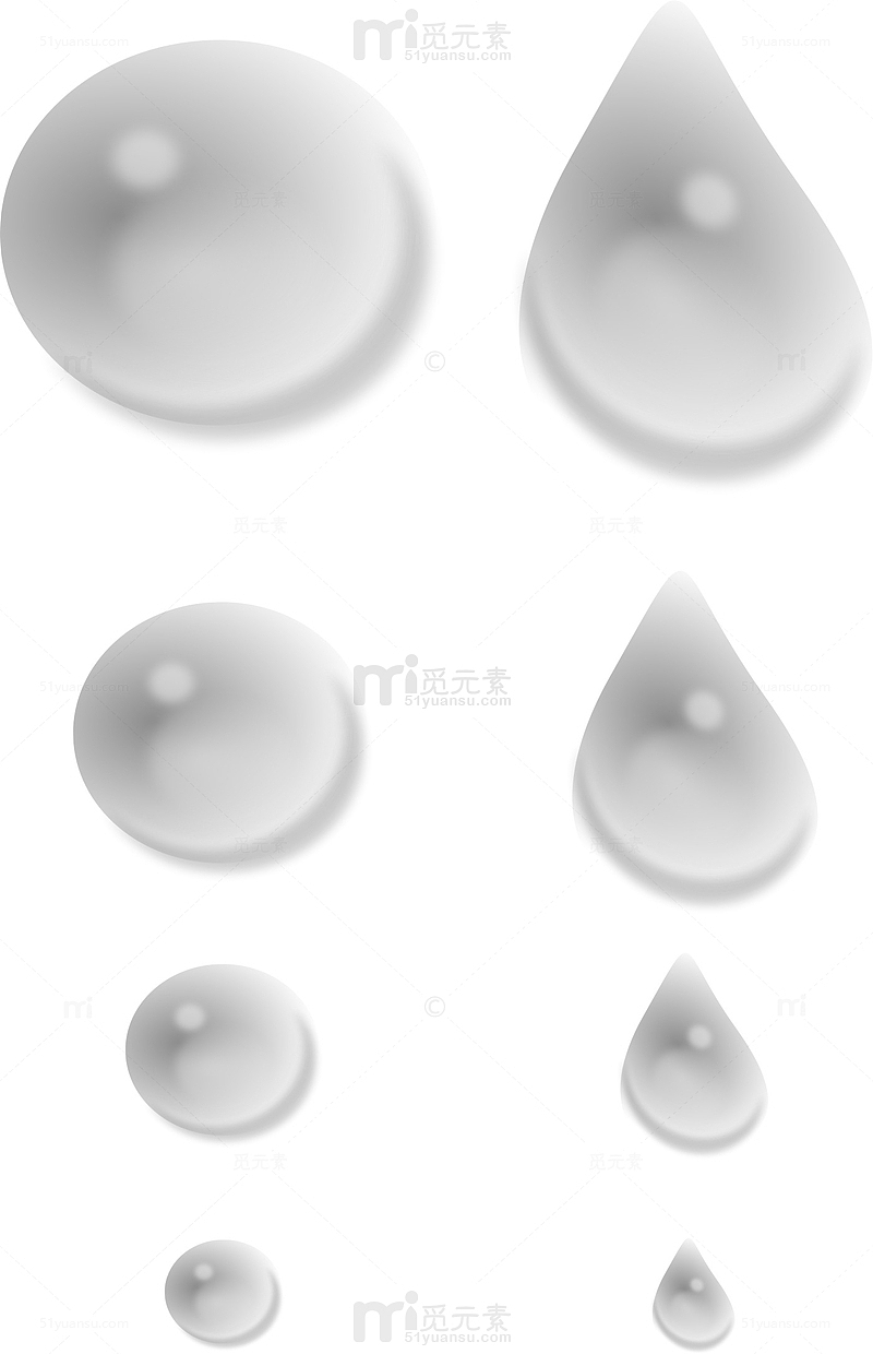  透明的水滴集